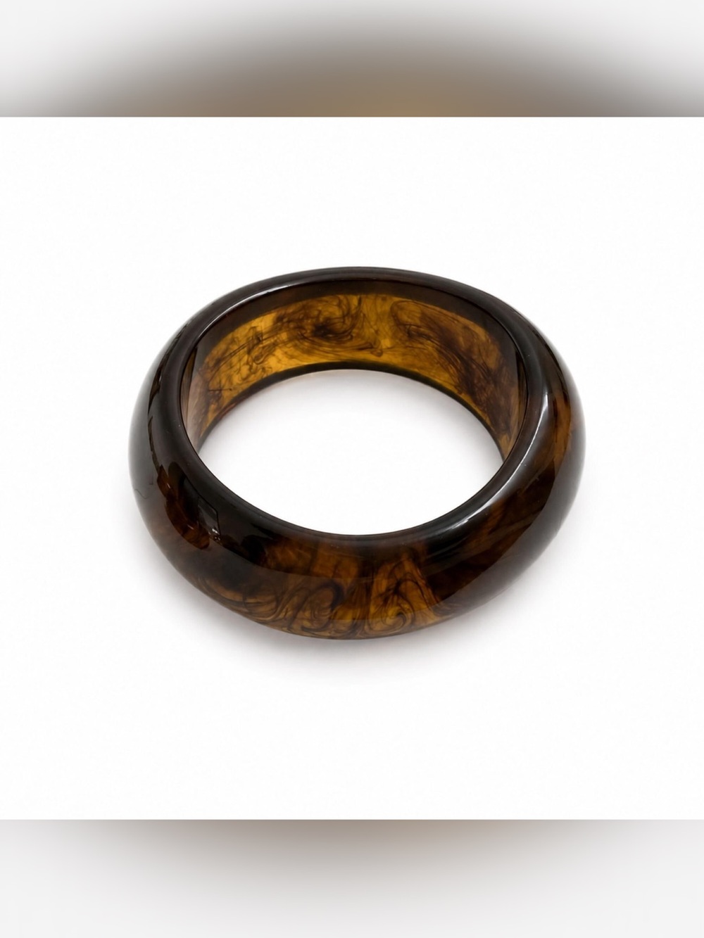 New mayamar Tortoiseshell Brown Resin Bangle